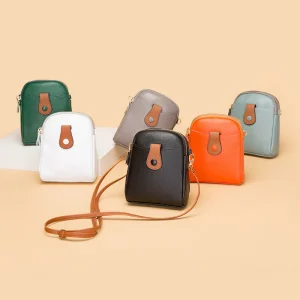 Fashionable Leather Shoulder Bag Trendy Vertical