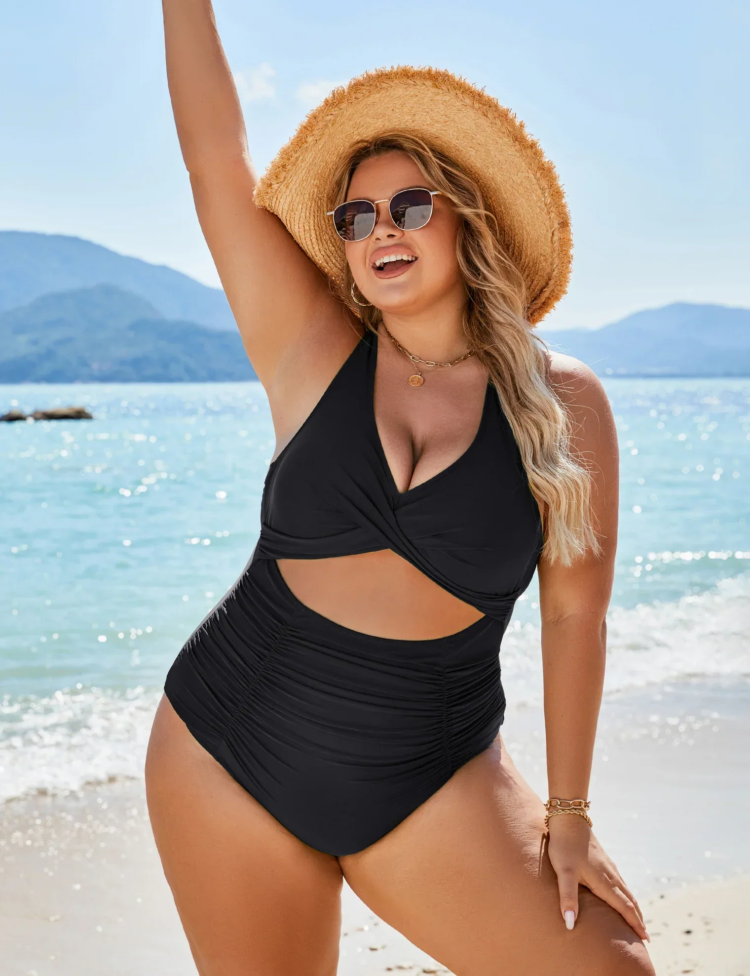 Samara - Maillot de Bain Une Pièce à Découpes Froncées – Image 4
