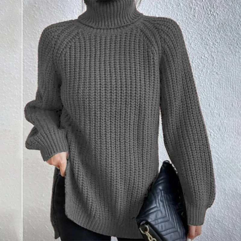 Pull tricoté à col roulé pour femme – Image 3