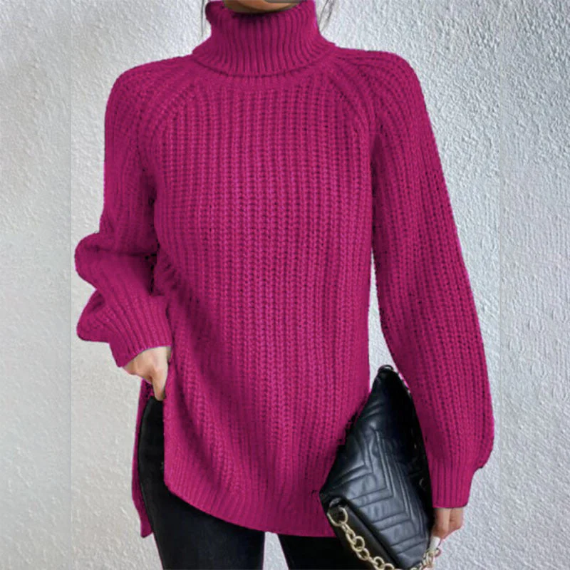 Pull tricoté à col roulé pour femme – Image 9