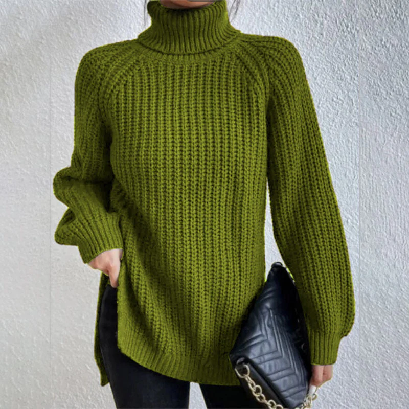 Pull tricoté à col roulé pour femme – Image 7