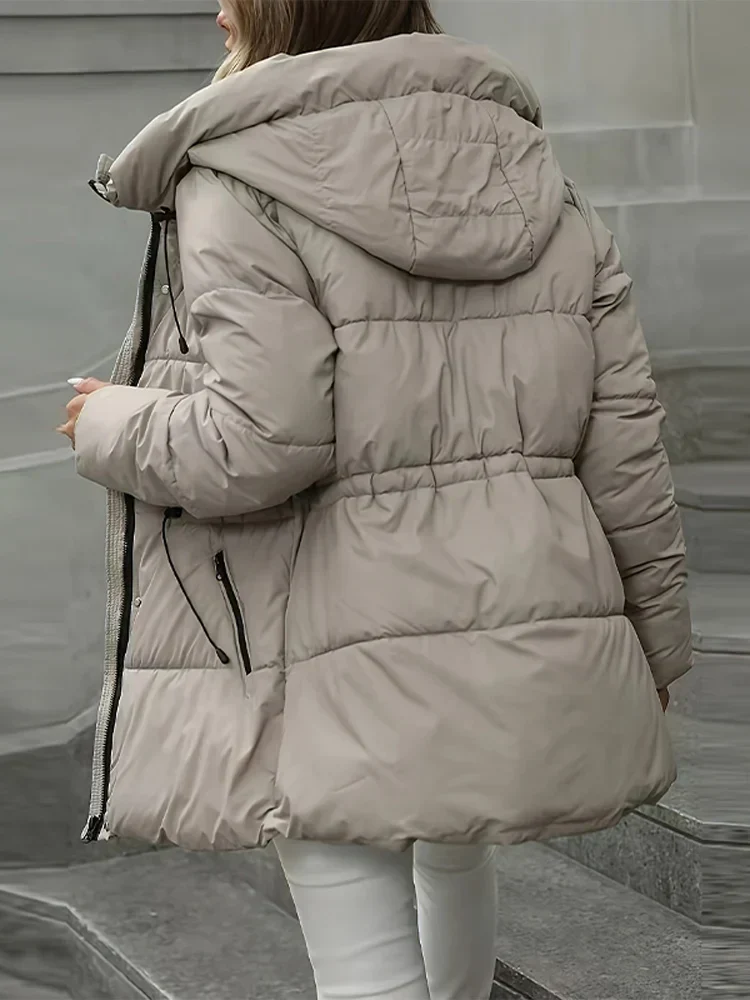 Florianne - Veste D’Hiver Élégante En Coton Avec Capuche Vintage – Image 4