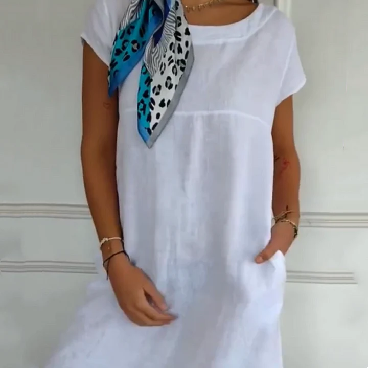 Jurelia - Robe en Lin à Encolure Ronde – Image 4
