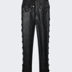 PANTALON À TAILLE HAUTE À LACETS