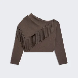 PULL COL À FRANGES