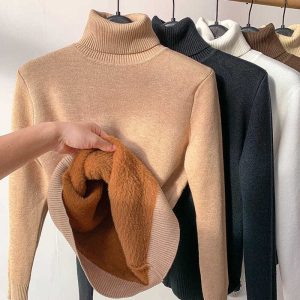 Clementine - Pull-over à Col Haut Élégance et Chaleur pour l'Hiver