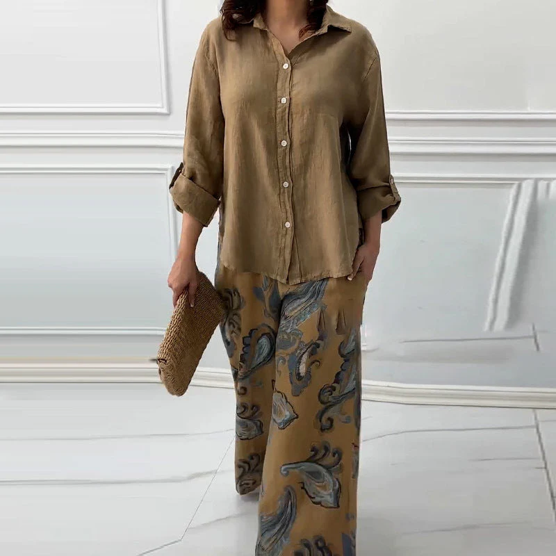 Penelope - Ensemble Deux Pièces Cardigan et Pantalon Taille Haute