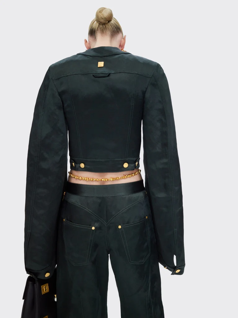 VESTE SANS COL À ÉPAULES CARRÉES – Image 5